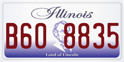 IL license plate B608835