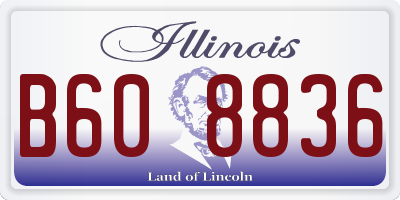 IL license plate B608836