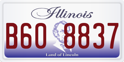 IL license plate B608837