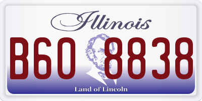 IL license plate B608838