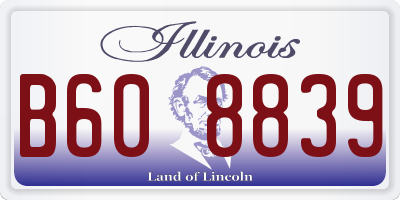 IL license plate B608839