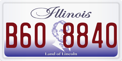 IL license plate B608840