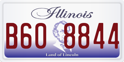 IL license plate B608844
