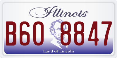 IL license plate B608847