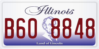 IL license plate B608848