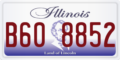 IL license plate B608852