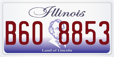 IL license plate B608853