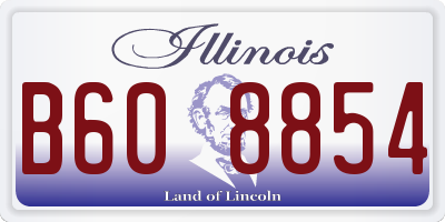 IL license plate B608854