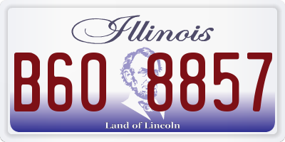 IL license plate B608857