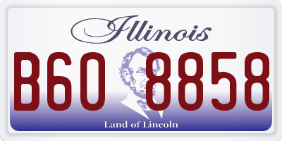 IL license plate B608858