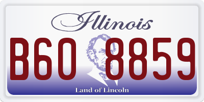IL license plate B608859