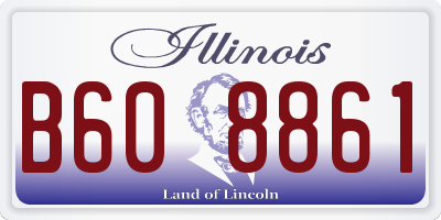 IL license plate B608861