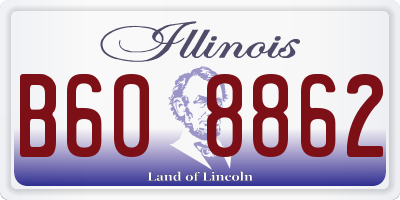 IL license plate B608862