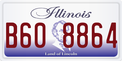 IL license plate B608864