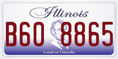 IL license plate B608865