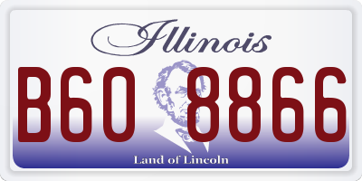 IL license plate B608866