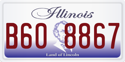 IL license plate B608867