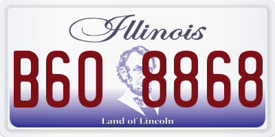 IL license plate B608868