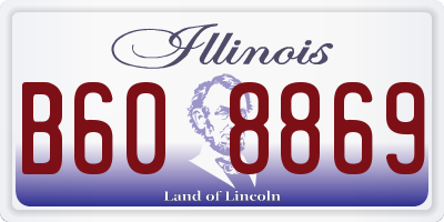 IL license plate B608869