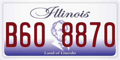 IL license plate B608870