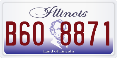 IL license plate B608871