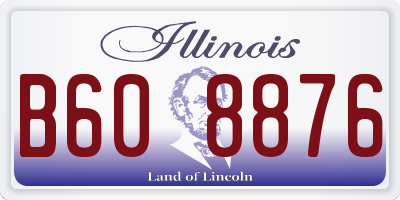 IL license plate B608876