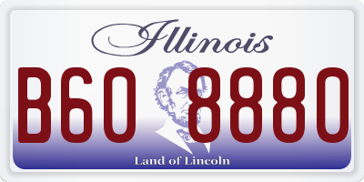 IL license plate B608880