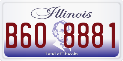 IL license plate B608881