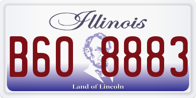 IL license plate B608883