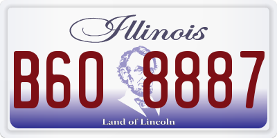IL license plate B608887
