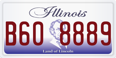 IL license plate B608889