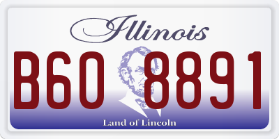 IL license plate B608891