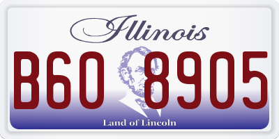 IL license plate B608905
