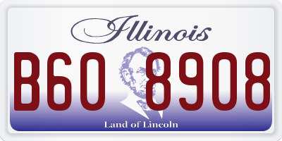 IL license plate B608908