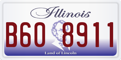 IL license plate B608911
