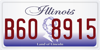 IL license plate B608915