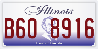 IL license plate B608916