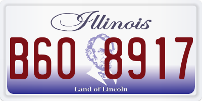 IL license plate B608917