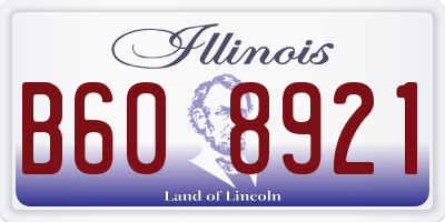 IL license plate B608921