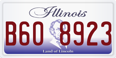 IL license plate B608923