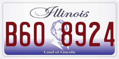 IL license plate B608924