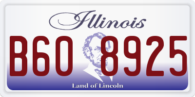 IL license plate B608925