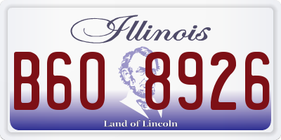 IL license plate B608926