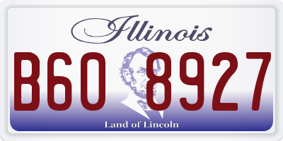 IL license plate B608927
