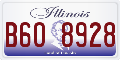 IL license plate B608928