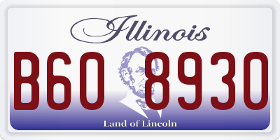 IL license plate B608930