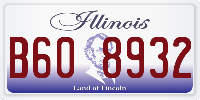 IL license plate B608932