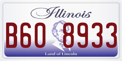 IL license plate B608933