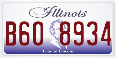 IL license plate B608934