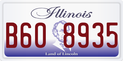 IL license plate B608935